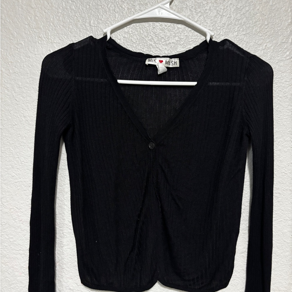 Mi Black Long Sleeve Women's Top